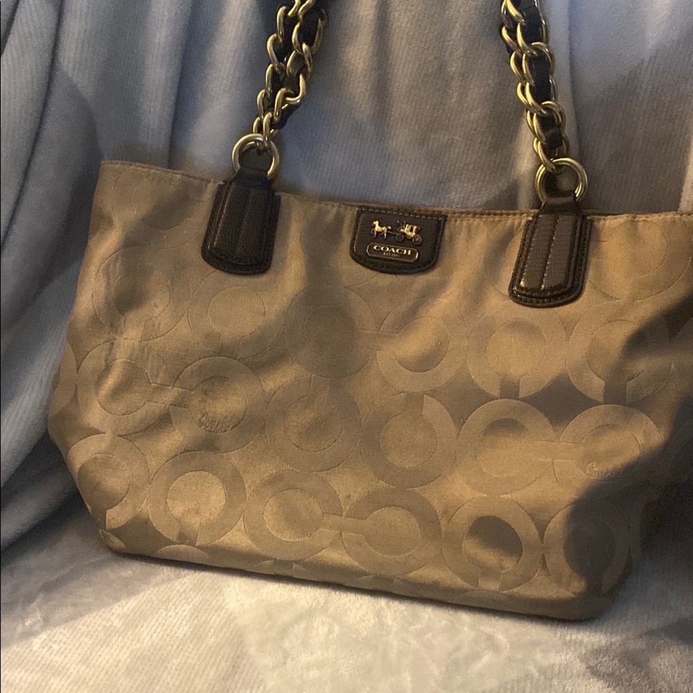 Coach Brown Signature Shoulder Bag